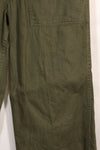 Early 1960s OG-107 utility pants, baker pants, zipper fly, used.