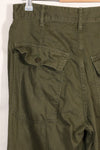 Early 1960s OG-107 utility pants, baker pants, zipper fly, used.