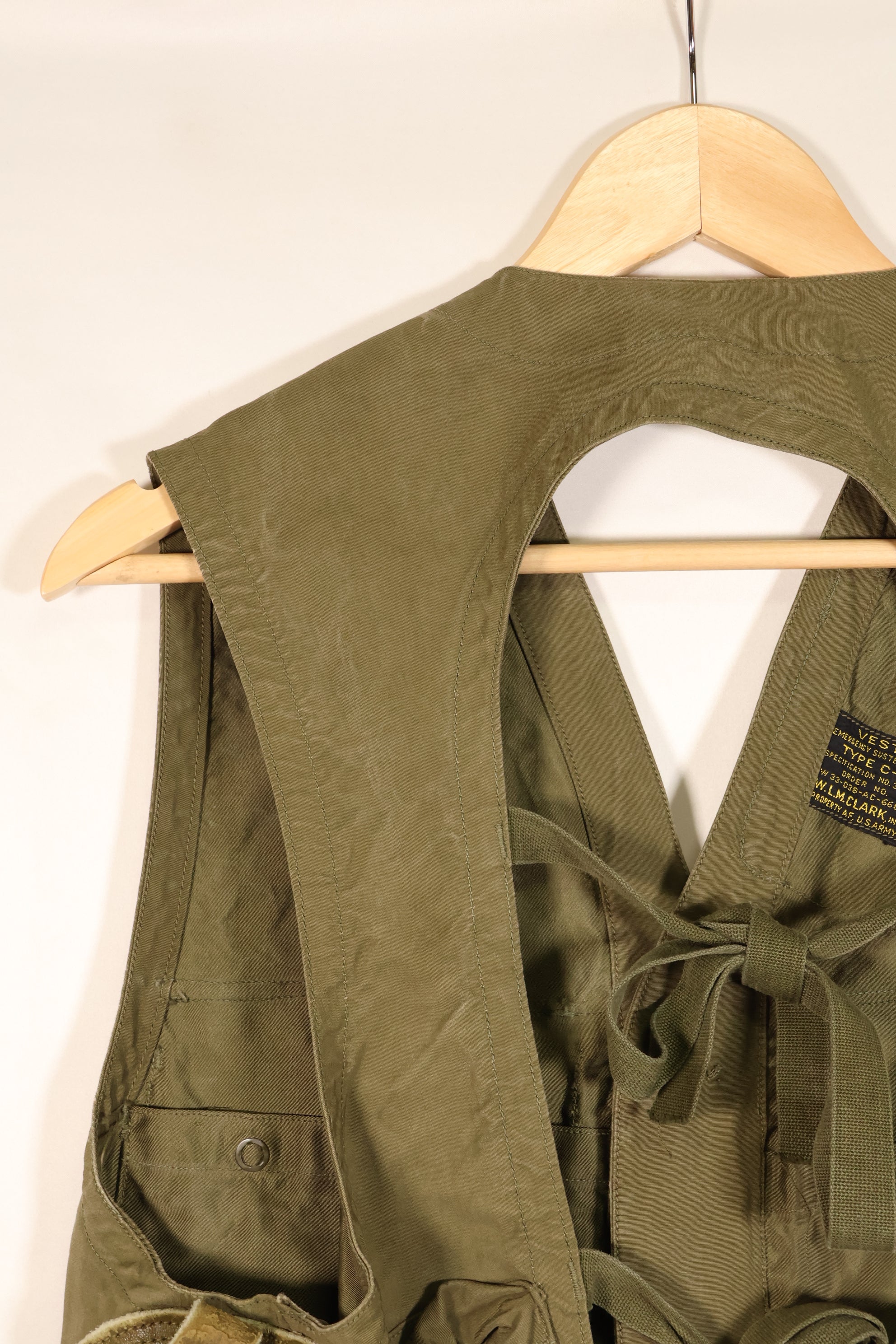 1940年代　アメリカ陸軍航空隊　USAAF　C-1　サバイバルベスト　フリーサイズ　中古品