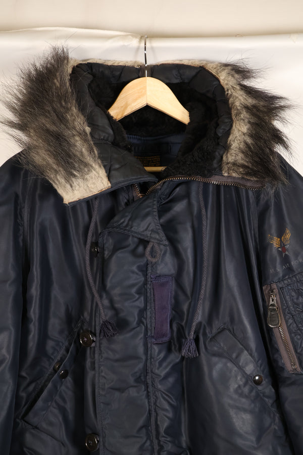1950年代前半　X-LARGE　アメリカ空軍　N2-A　寒冷地用　フライトジャケット　リブ穴あり　中古品