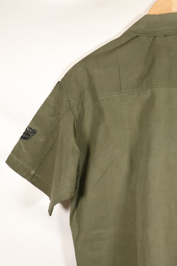 Circa 1967 L-S USAF Air Police 3rd Model Jungle Fatigue Jacket Short Sleeve Custom Used