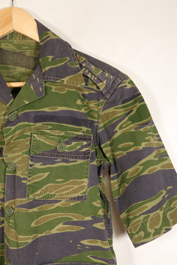 Authentic Fabric, Postwar Sewn, South Vietnamese Marine Corps (VNMC), 5th Pattern, Tiger Stripe Shirt, Used