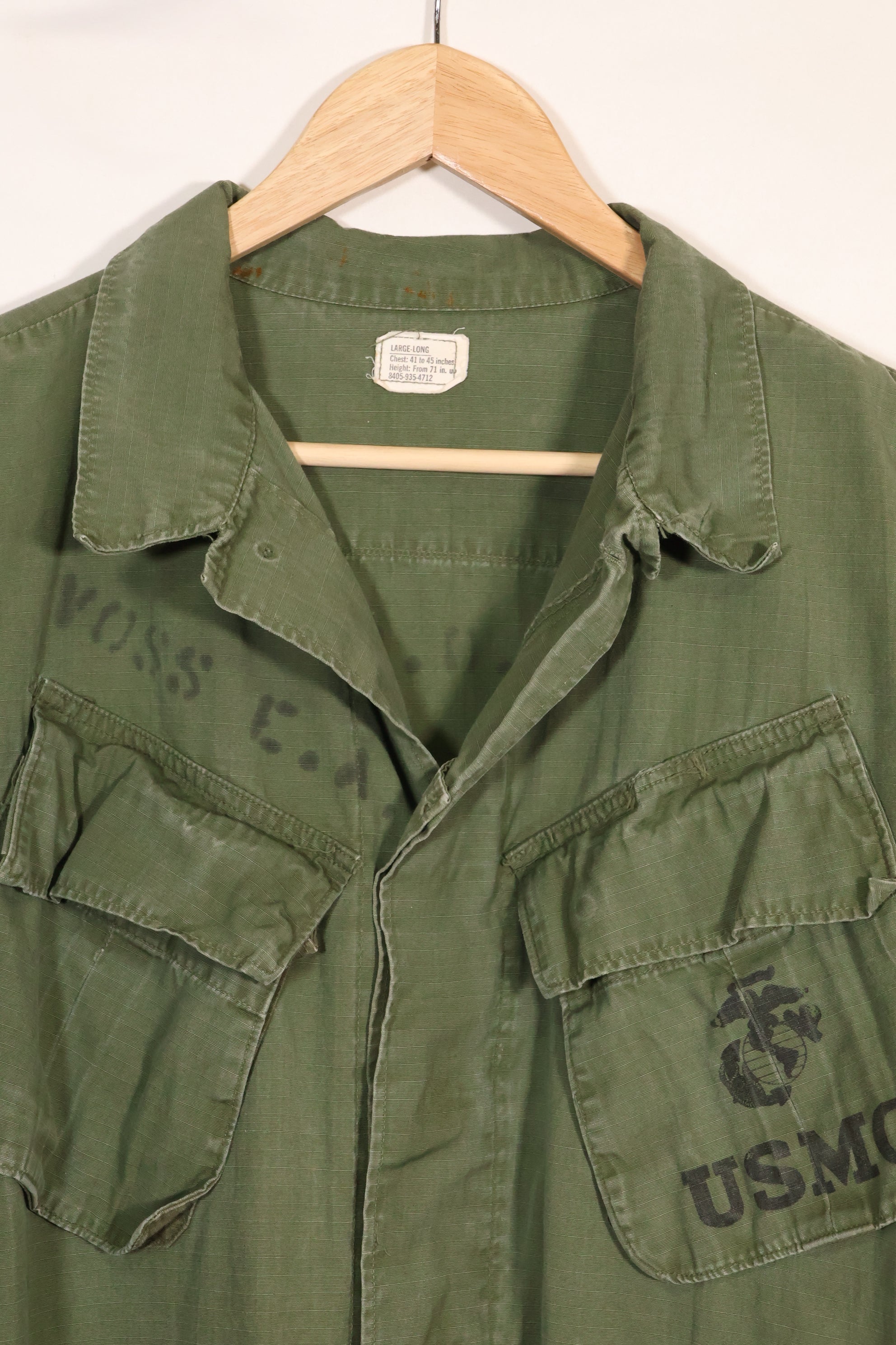 Real L-L 1969 USMC 4th Model Jungle Fatigue Jacket Used