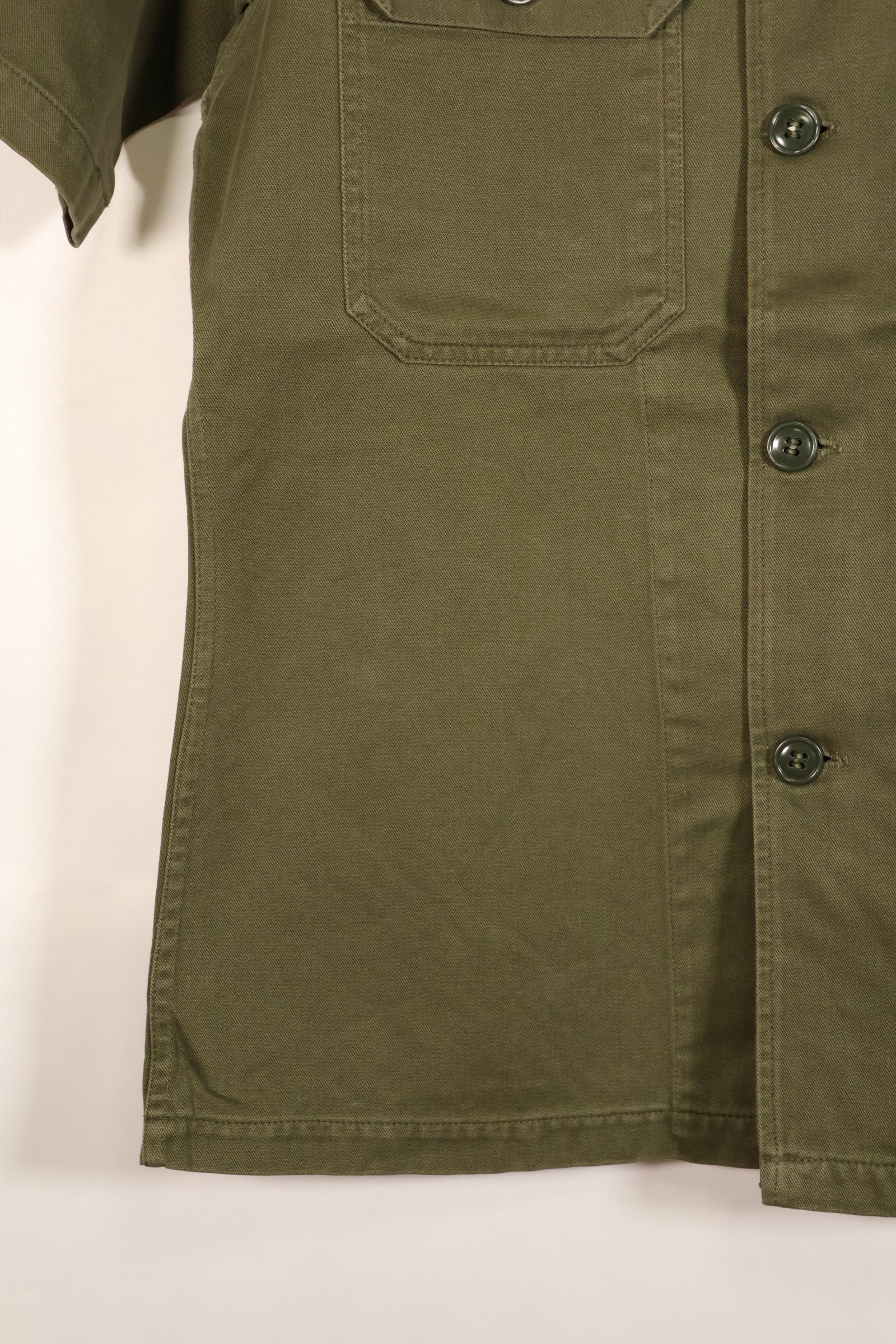 Estimated late 1960s; Made in Japan; Taylor brand; OG-107 Utility Shirt; Yokota Air Base; Used