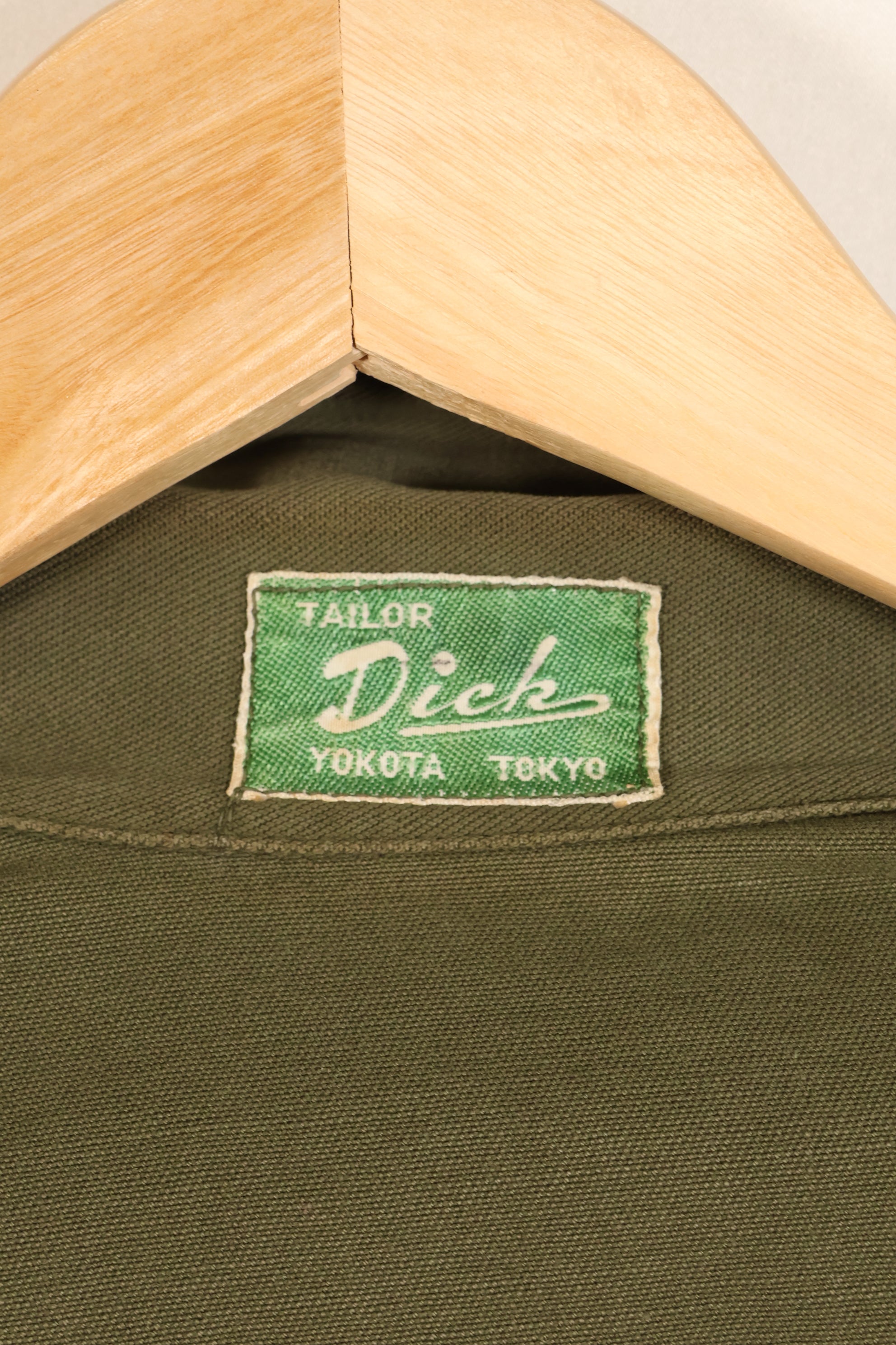 Estimated late 1960s; Made in Japan; Taylor brand; OG-107 Utility Shirt; Yokota Air Base; Used