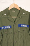 1967 Contract Snoopy Patch US Navy USN OG-107 Utility Shirt Used A