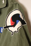 1967 Contract Snoopy Patch US Navy USN OG-107 Utility Shirt Used A