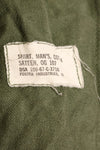 1967 Contract Snoopy Patch US Navy USN OG-107 Utility Shirt Used A