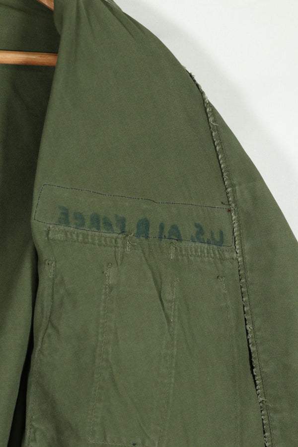 Real 2nd Model Jungle Fatigue Jacket SMALL-REGULAR with USAF patch, retrofitted.