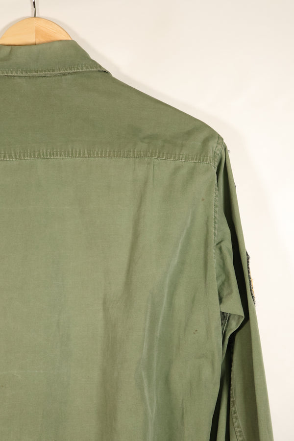 Estimated Contract Year: 1966–67 | S-R | 3rd Model Jungle Fatigue Jacket | Green Beret | Used