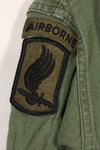 1960s-70s OG-107 Utility Shirt US Army 173rd Airborne Brigade Soldier Used