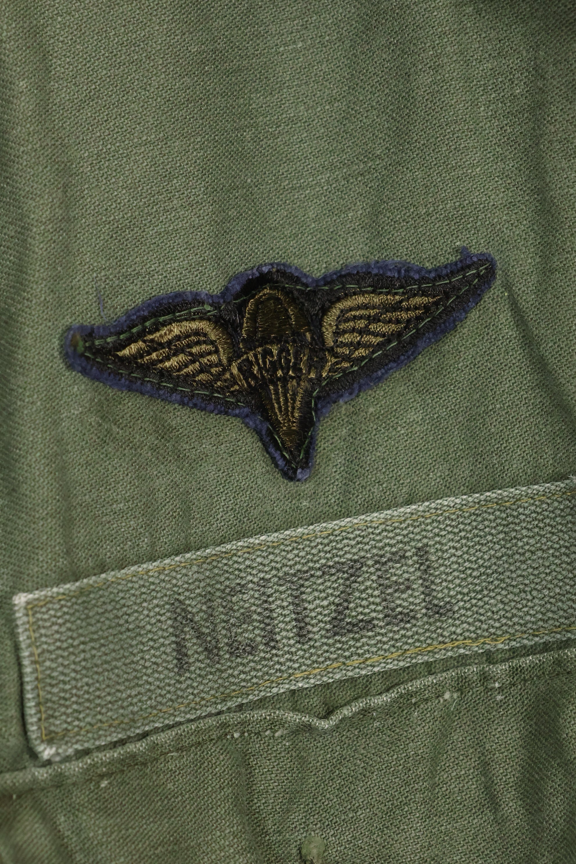 1960s-70s OG-107 Utility Shirt US Army 173rd Airborne Brigade Soldier Used