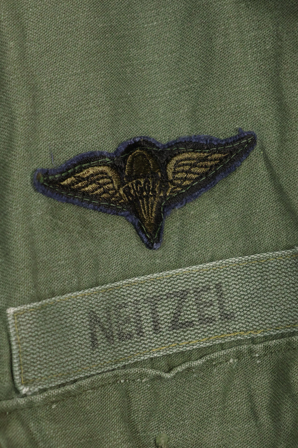1960s-70s OG-107 Utility Shirt US Army 173rd Airborne Brigade Soldier Used
