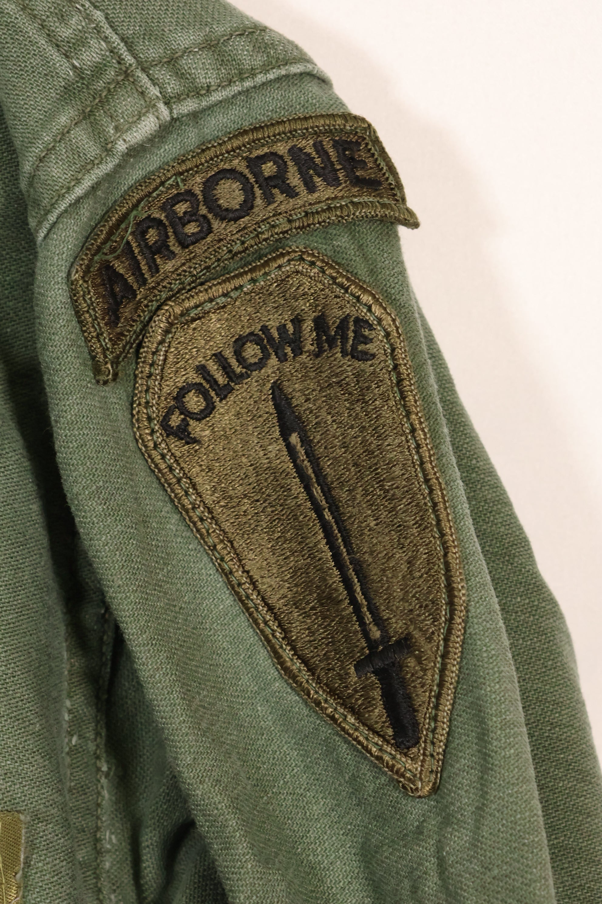 1960s-70s OG-107 Utility Shirt US Army 173rd Airborne Brigade Soldier Used