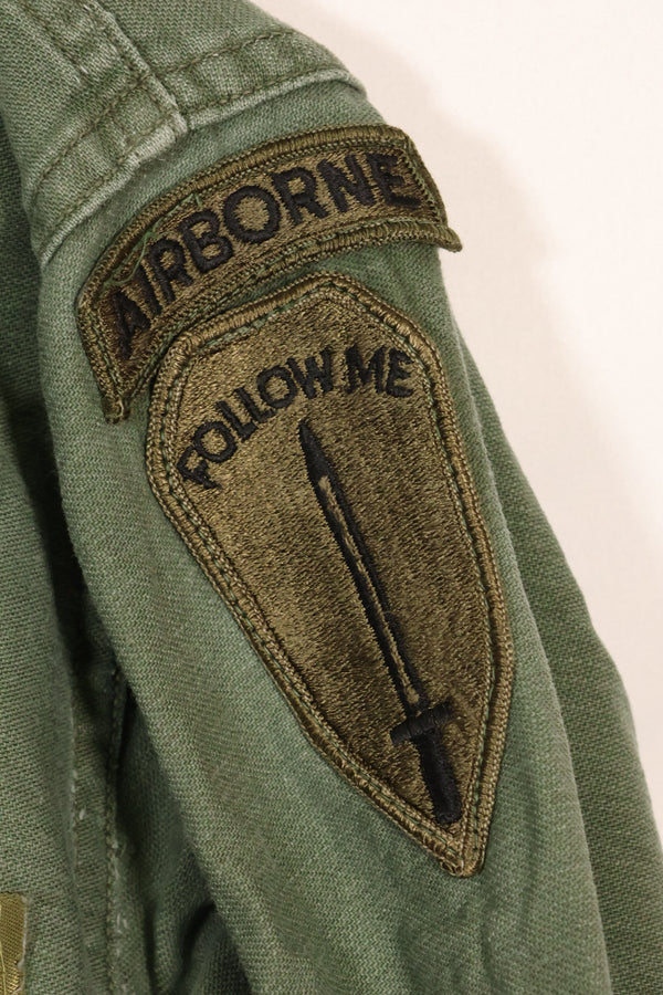 1960s-70s OG-107 Utility Shirt US Army 173rd Airborne Brigade Soldier Used