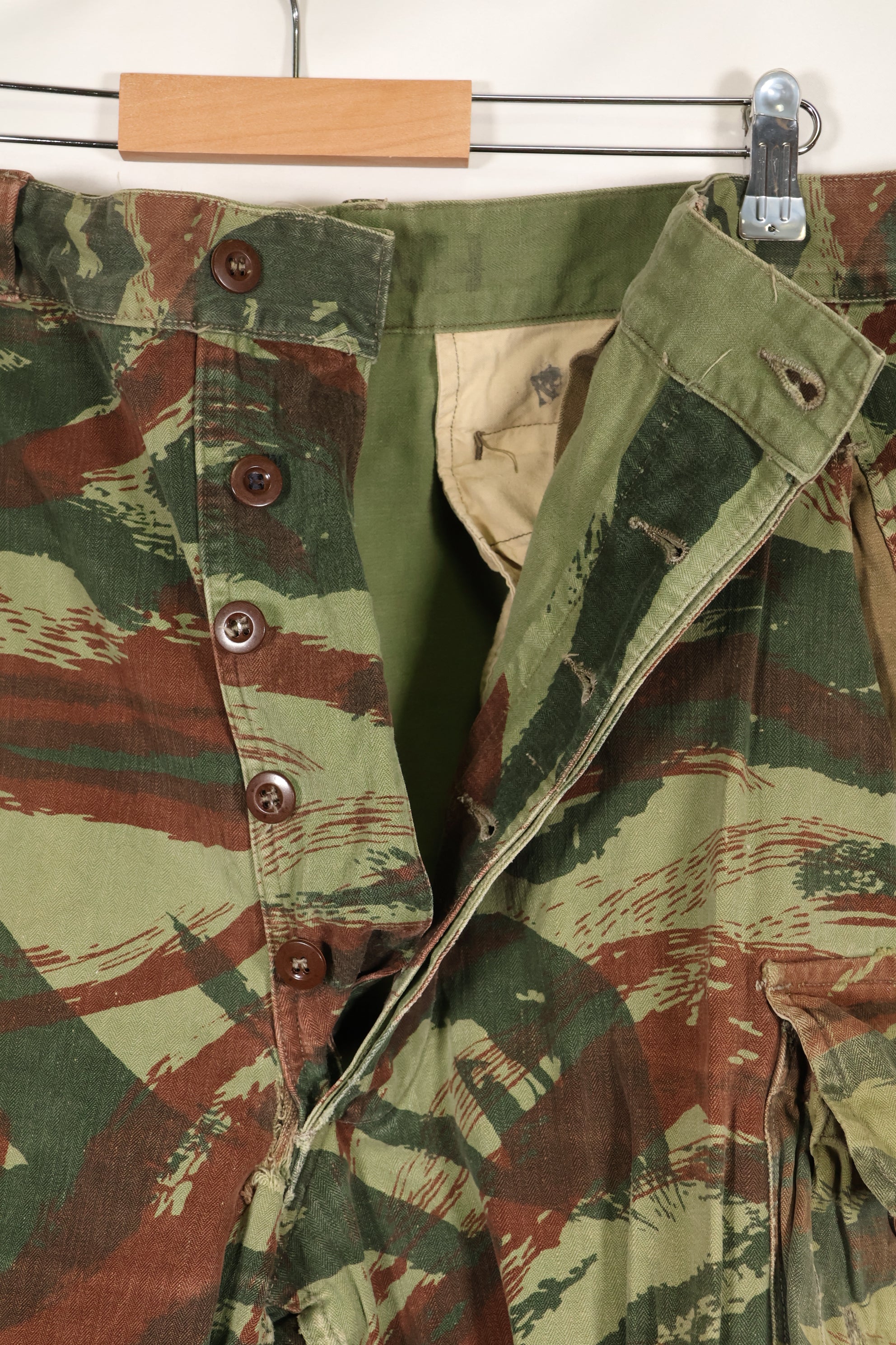 1960s French Army Lizard Camouflage Pants TAP 47/56 Pattern Used D