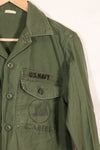1967 Contract US Navy OG-107 Utility Shirt Engineering Corps SEABEES same owner B