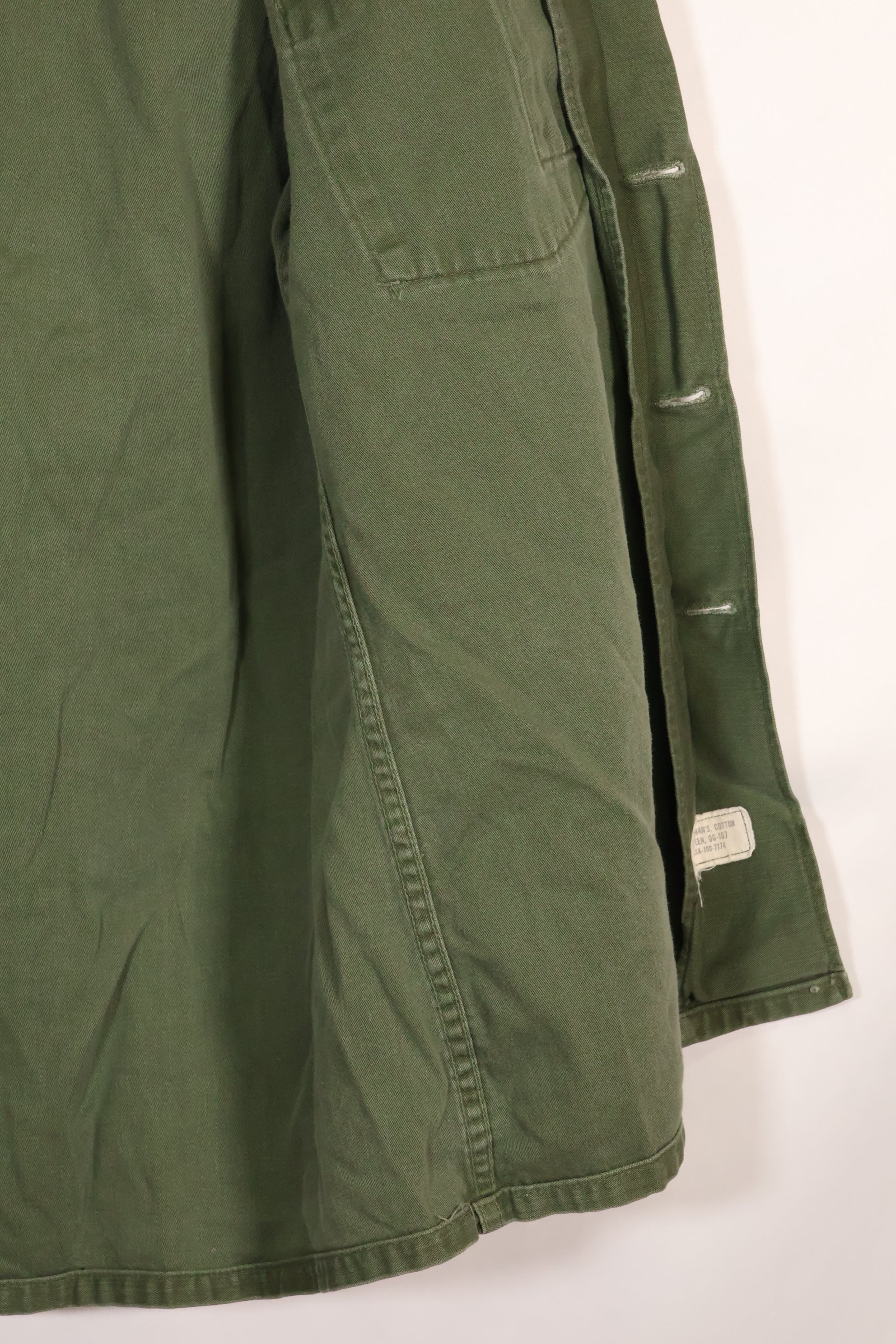 1967 Contract US Navy OG-107 Utility Shirt Engineering Corps SEABEES same owner B