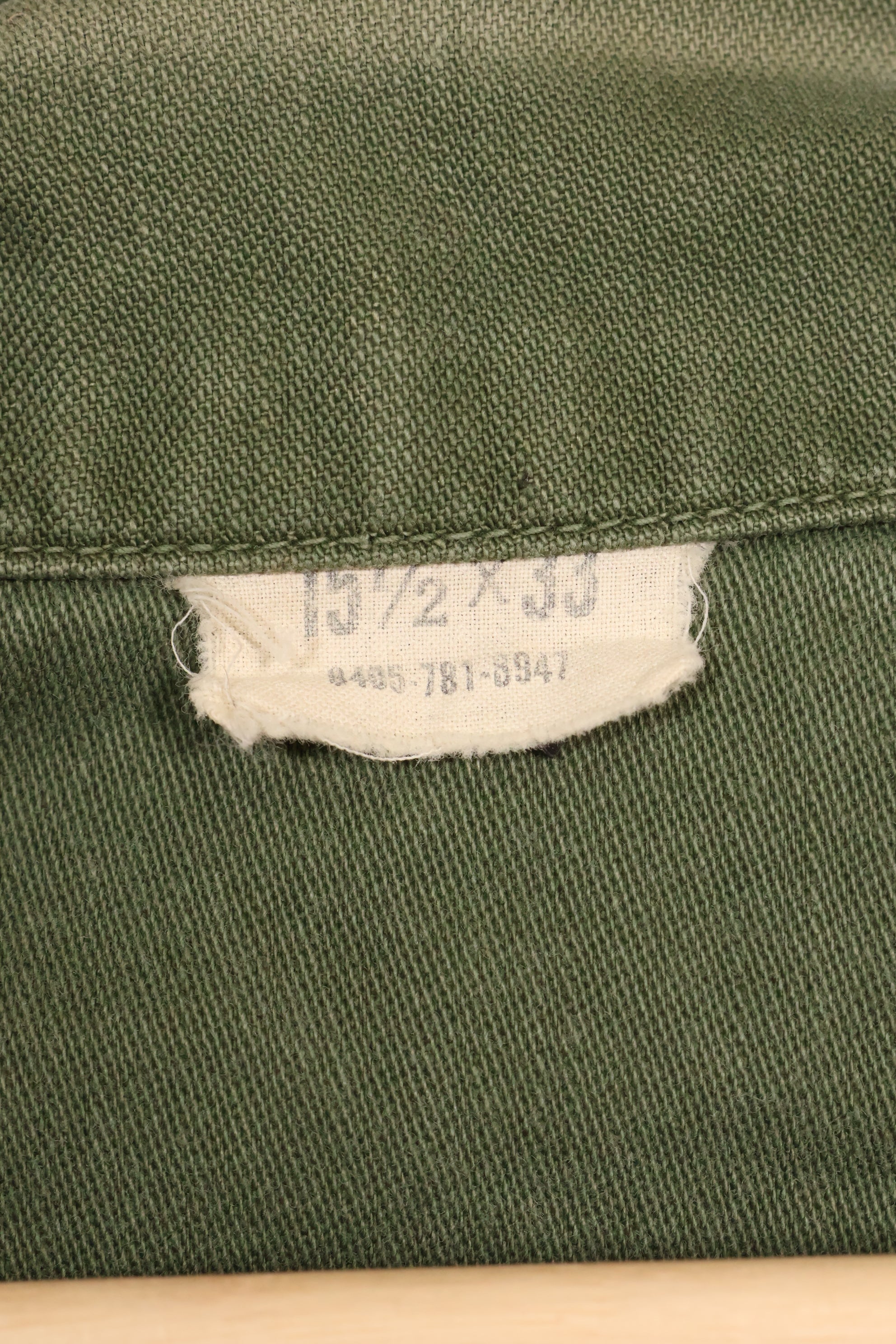 1967 Contract US Navy OG-107 Utility Shirt Engineering Corps SEABEES same owner B