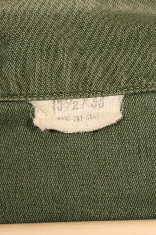 1967 Contract US Navy OG-107 Utility Shirt Engineering Corps SEABEES same owner B