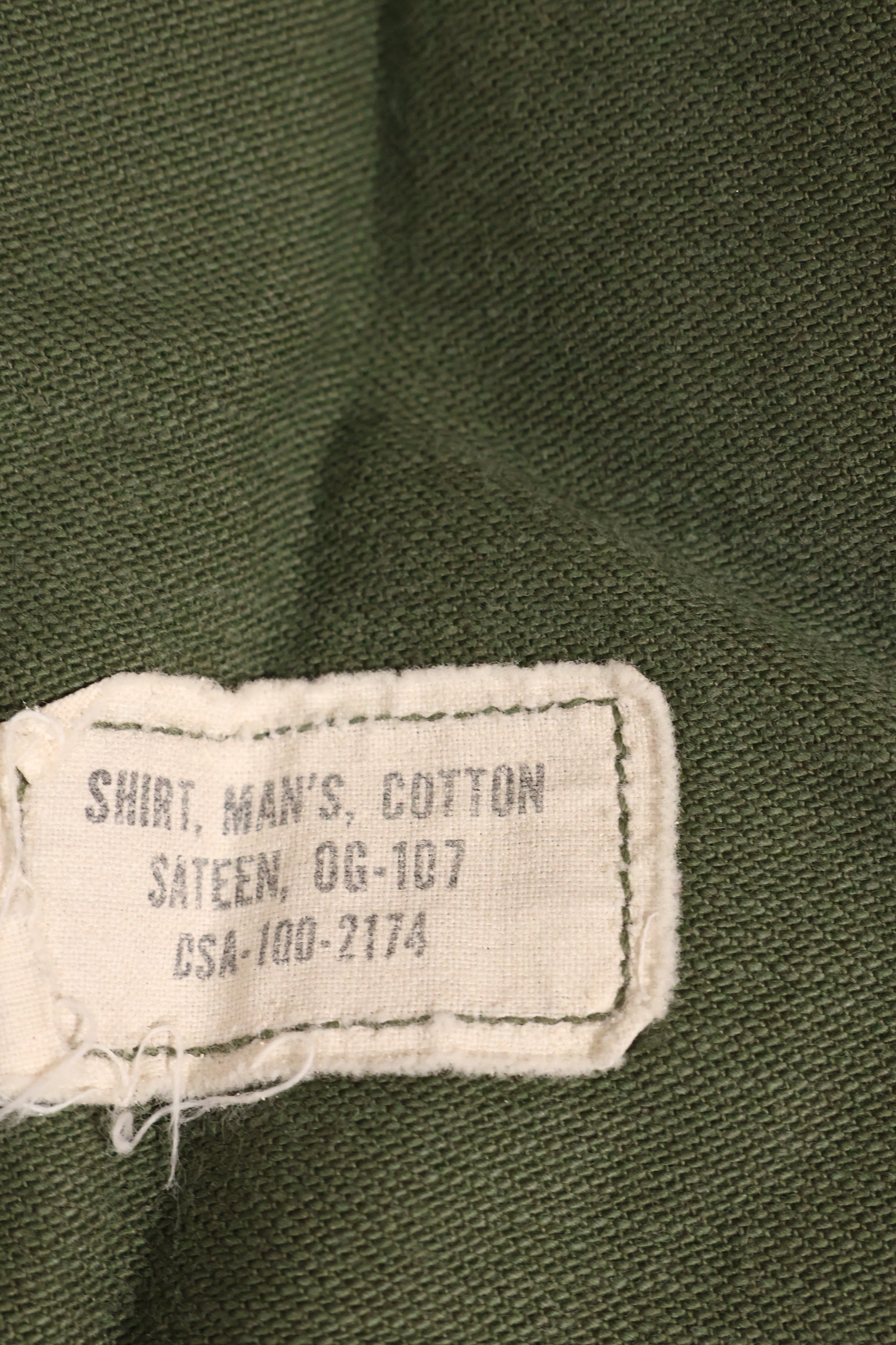 1967 Contract US Navy OG-107 Utility Shirt Engineering Corps SEABEES same owner B