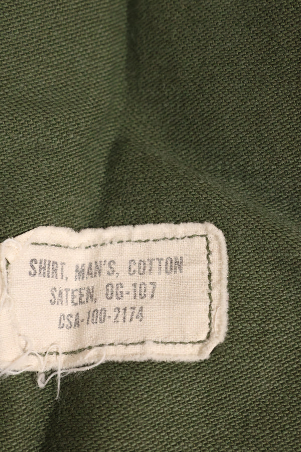 1967 Contract US Navy OG-107 Utility Shirt Engineering Corps SEABEES same owner B
