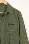 1967 Contract US Navy OG-107 Utility Shirt Engineering Corps SEABEES same owner C