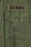 1967 Contract US Navy OG-107 Utility Shirt Engineering Corps SEABEES same owner C