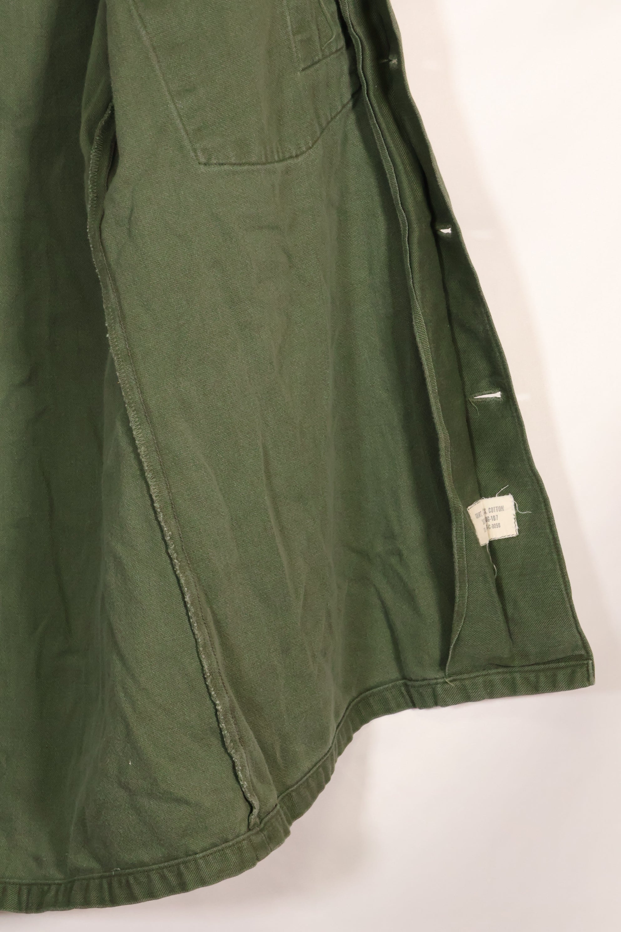 1967 Contract US Navy OG-107 Utility Shirt Engineering Corps SEABEES same owner C