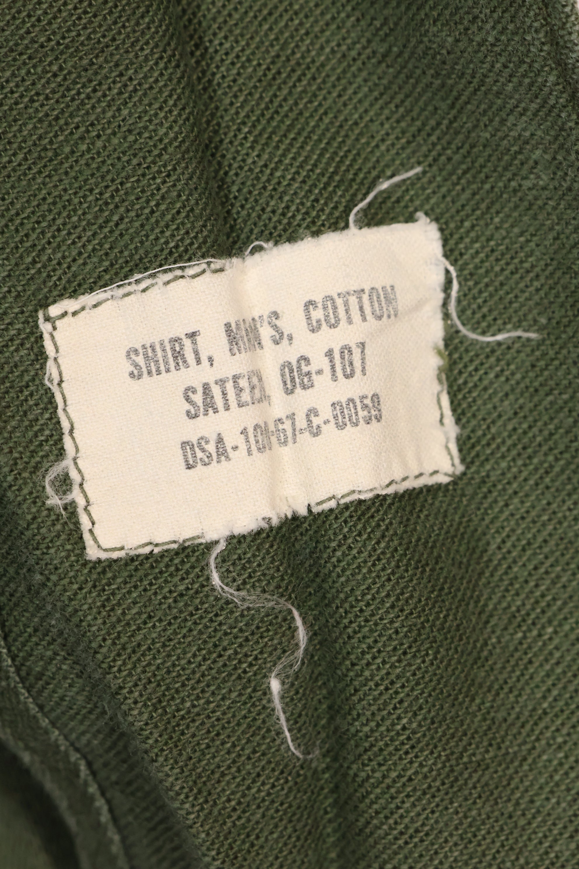 1967 Contract US Navy OG-107 Utility Shirt Engineering Corps SEABEES same owner C