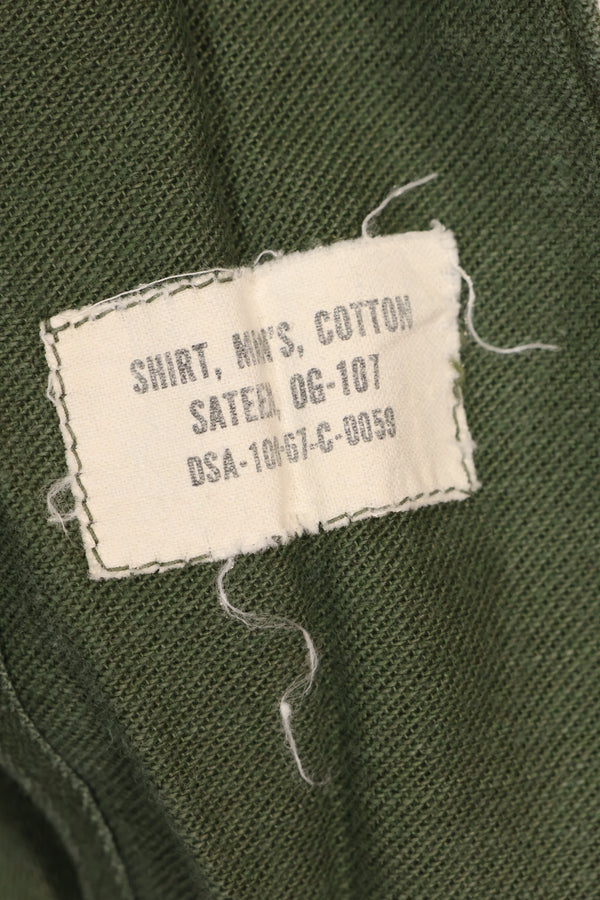1967 Contract US Navy OG-107 Utility Shirt Engineering Corps SEABEES same owner C