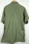 Real 2nd Model Jungle Fatigue Short Sleeve Jacket LONG-MEDIUM Stained and Scratched Used Copy