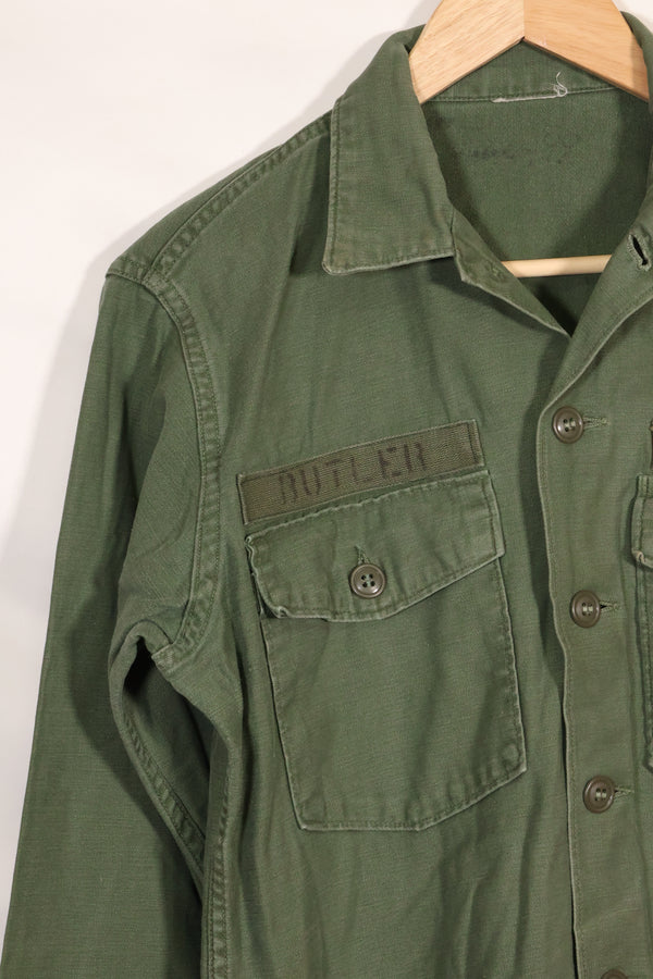 1967 Contract US Navy OG-107 Utility Shirt Engineering Corps SEABEES same owner D