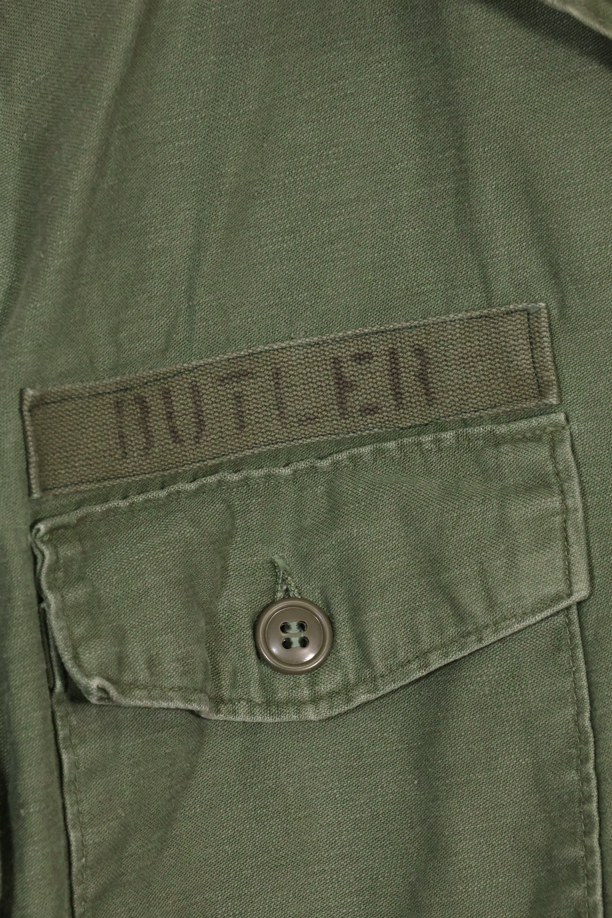 1967 Contract US Navy OG-107 Utility Shirt Engineering Corps SEABEES same owner D