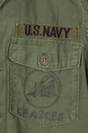 1967 Contract US Navy OG-107 Utility Shirt Engineering Corps SEABEES same owner D