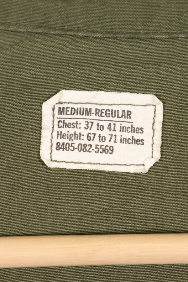 1969 Contract M-R Non Rip 3rd Model Jungle Fatigue Jacket, used, with tape.