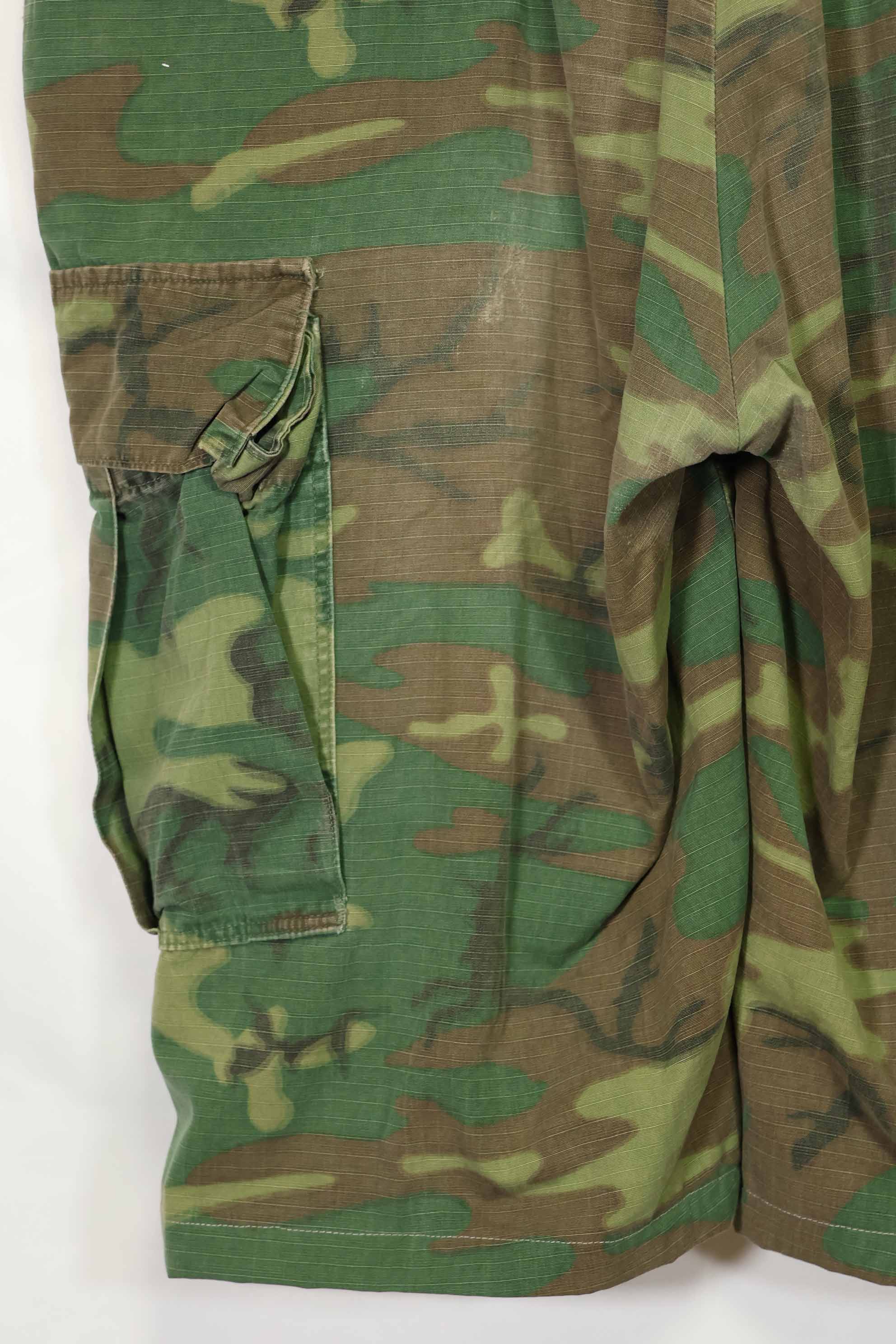 1968 Contract Ripstop Fabric US Army ERDL Camouflage Fatigue Pants Shorts L-R