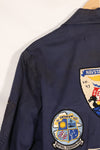 1968 Contract US Navy Anti-Submarine Patrol Mechanic Deck Jacket with locally made patches, used.