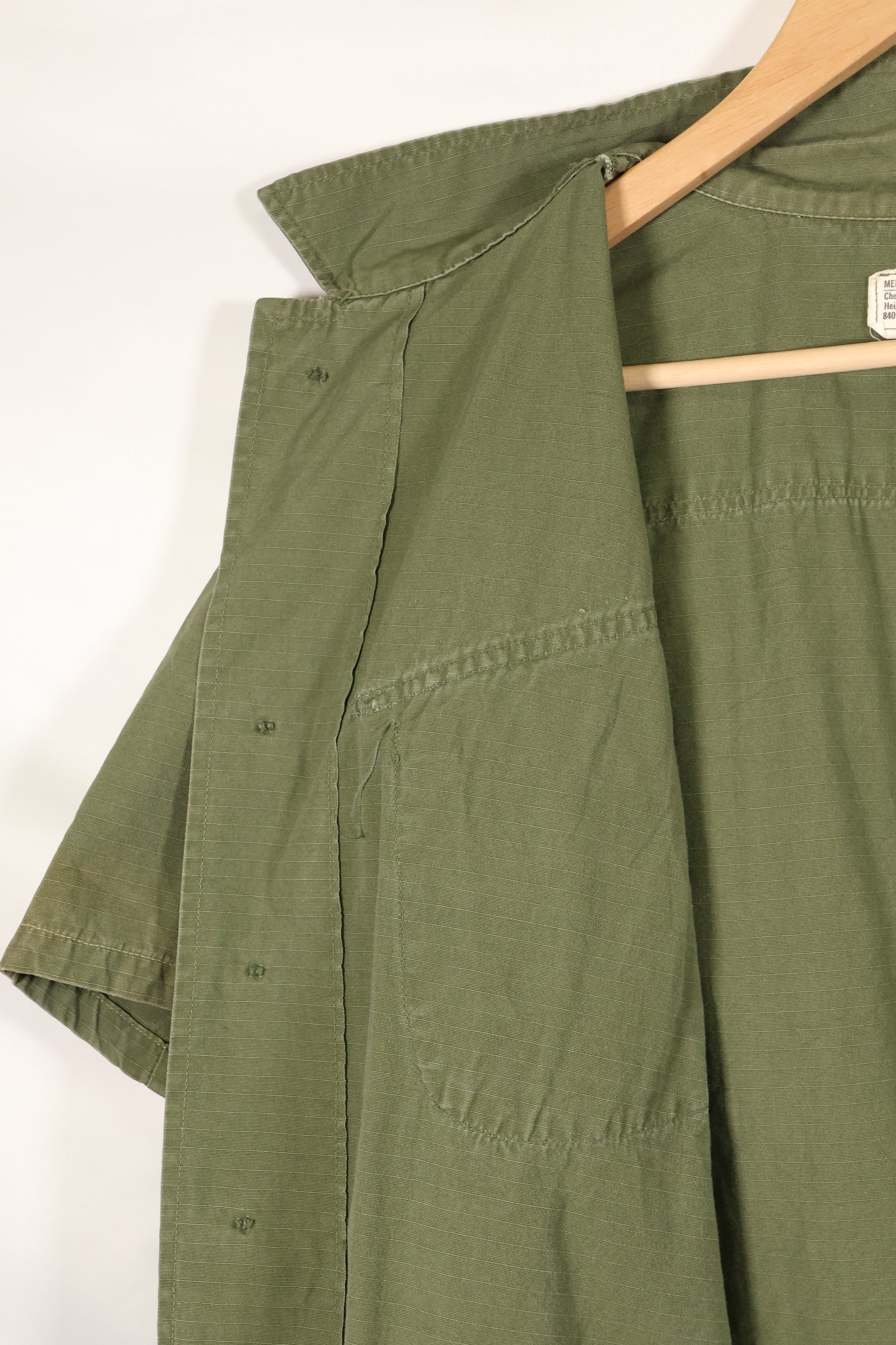 1968 Contract M-S 4th Model Jungle Fatigue Jacket with USAF Tape Short Sleeves Modified Used