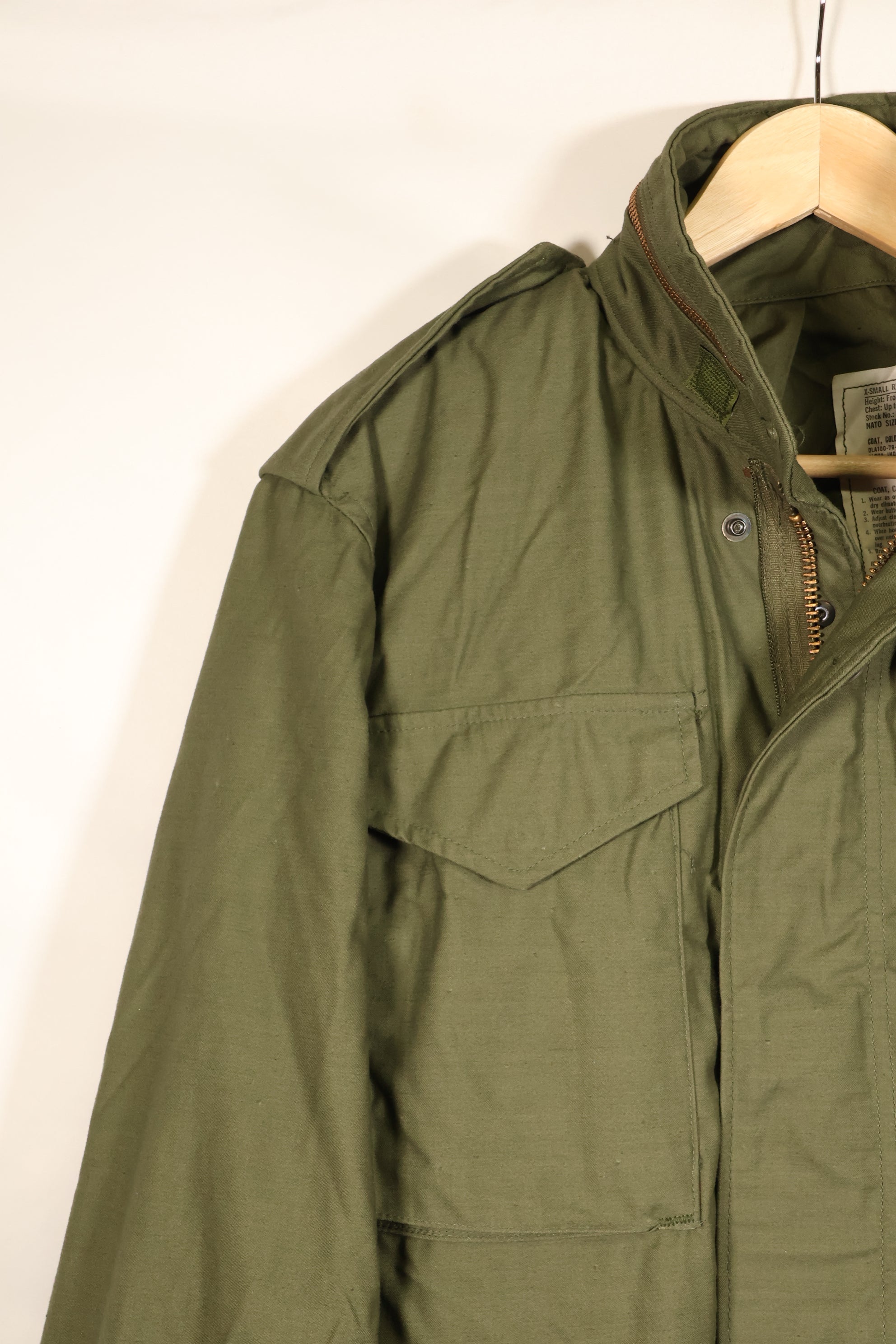 1978年契約　X-S-R　アメリカ軍　3rd Model M65 フィールドジャケット　状態良い　中古品