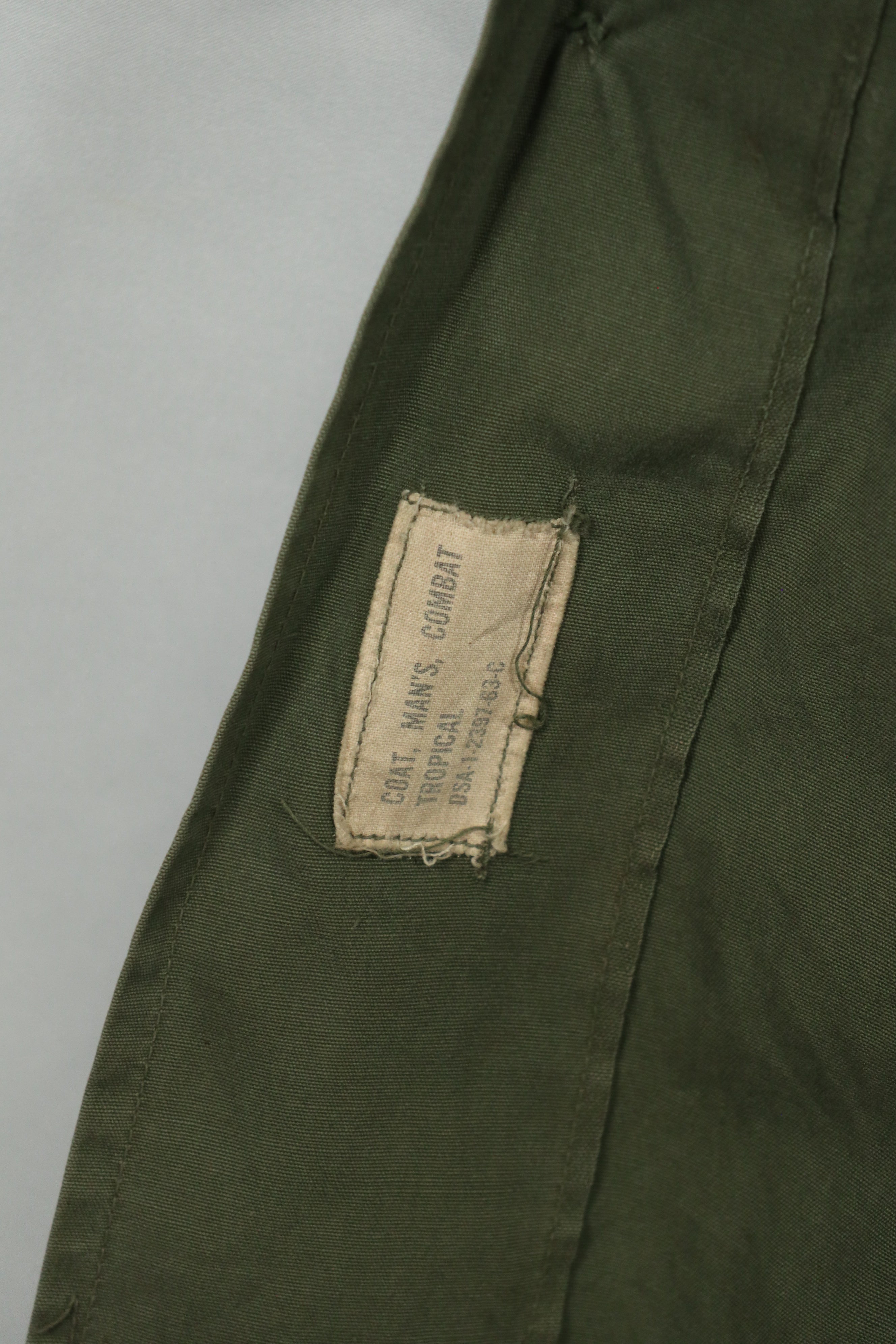 Real 1963 1st Model Jungle Fatigue Jacket MEDIUM-LONG, used with fading.