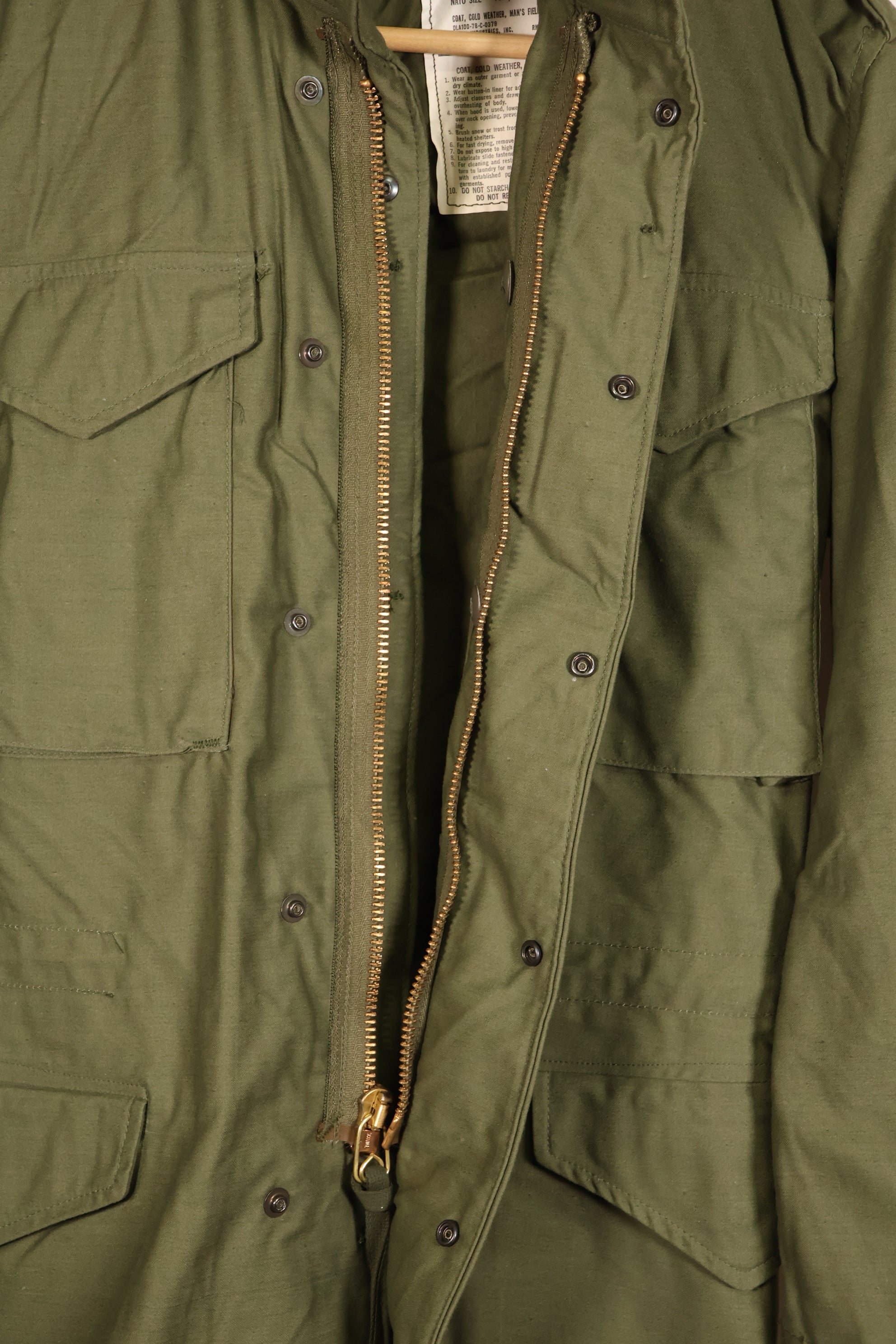 1978年契約　X-S-R　アメリカ軍　3rd Model M65 フィールドジャケット　状態良い　中古品