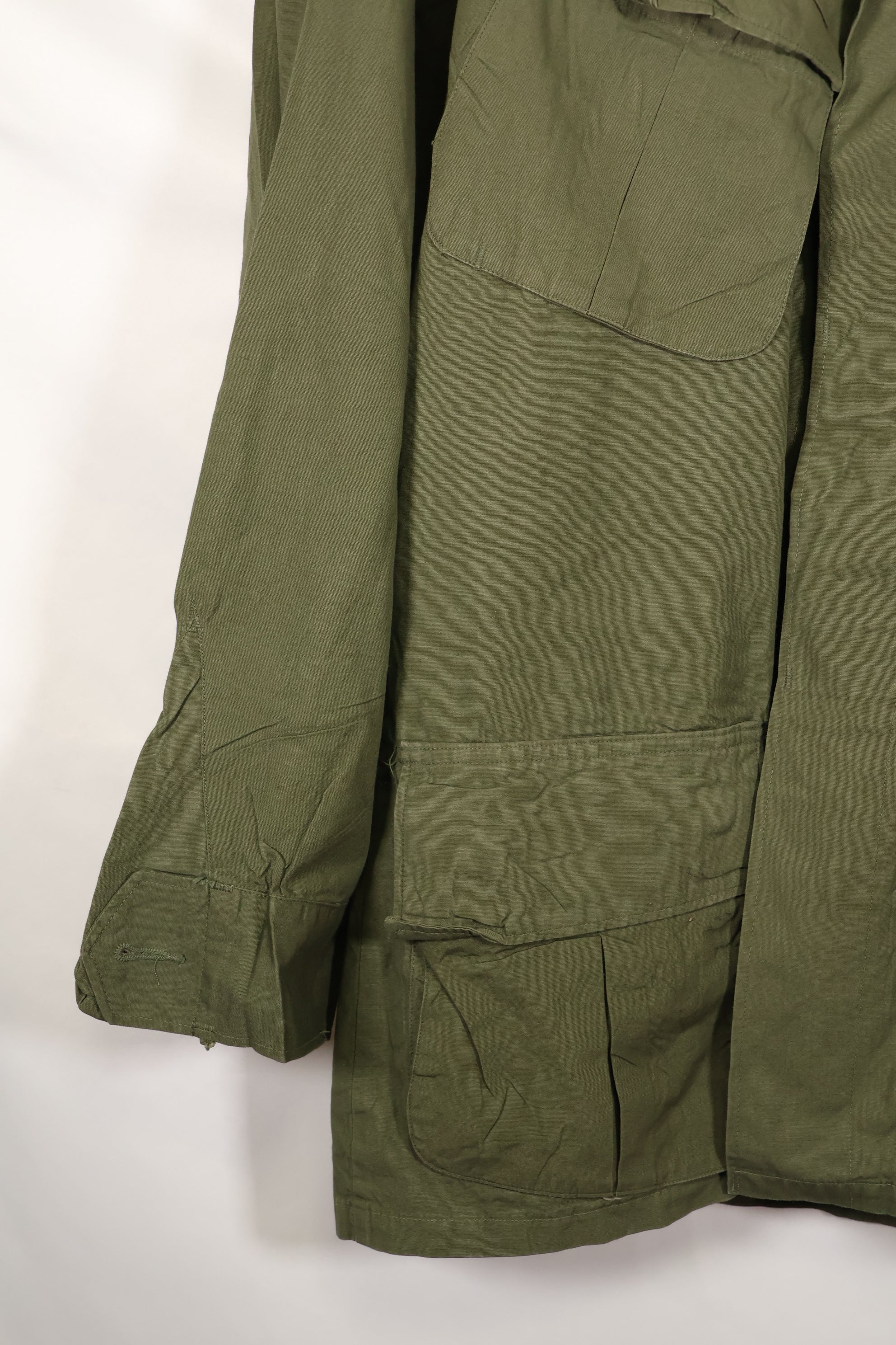 Circa 1966-67 M-R 3rd Model Jungle Fatigue Jacket with patches, good condition.