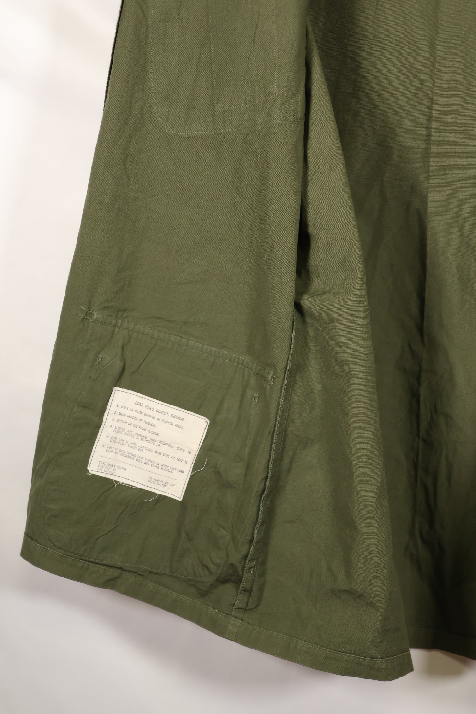 Circa 1966-67 M-R 3rd Model Jungle Fatigue Jacket with patches, good condition.
