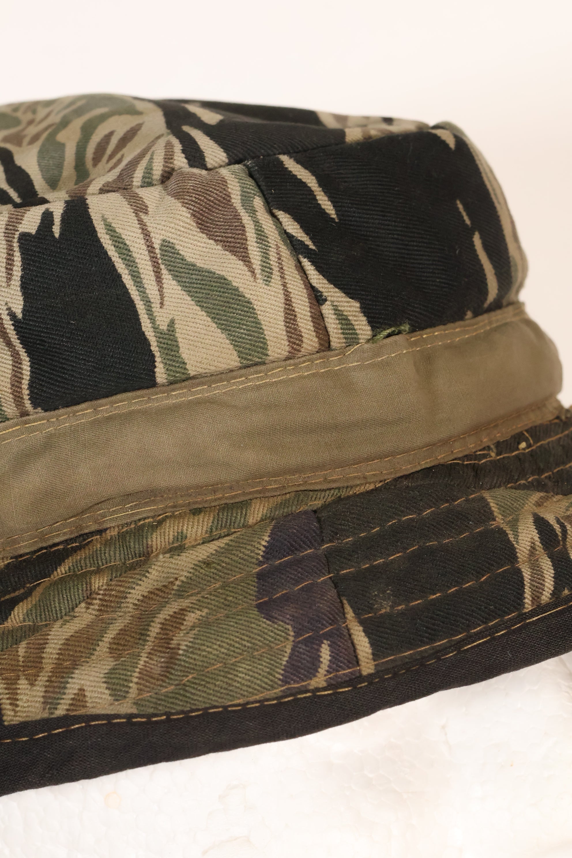 1960s Silver Tiger Pattern Tiger Stripe SOG Boonie Mike Force Used