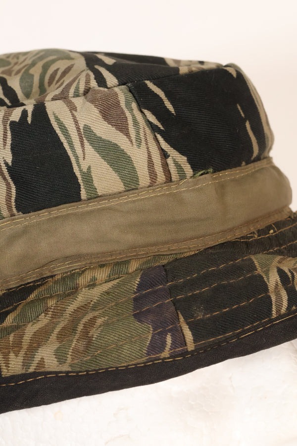 1960s Silver Tiger Pattern Tiger Stripe SOG Boonie Mike Force Used