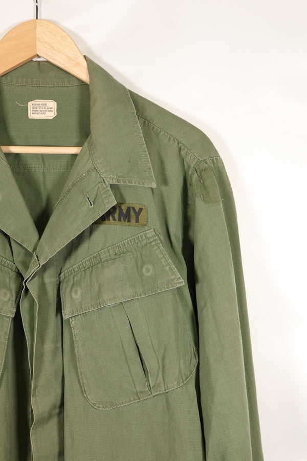 1968 Contract M-S 4th Model Jungle Fatigue Jacket, used, with US ARMY tape.