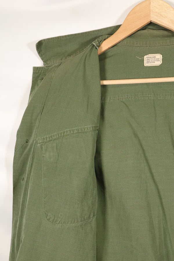 1968 Contract M-S 4th Model Jungle Fatigue Jacket, used, with US ARMY tape.