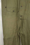 1940s-early 50s U.S. Navy, Army button deck pants, rain pants, used, A