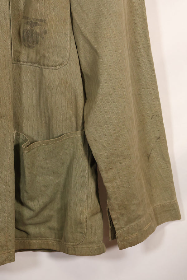 1940's U.S. Marine Corps USMC P-47 HBT Utility Jacket Used